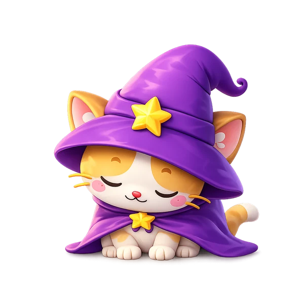 Sleepy wizard kitten